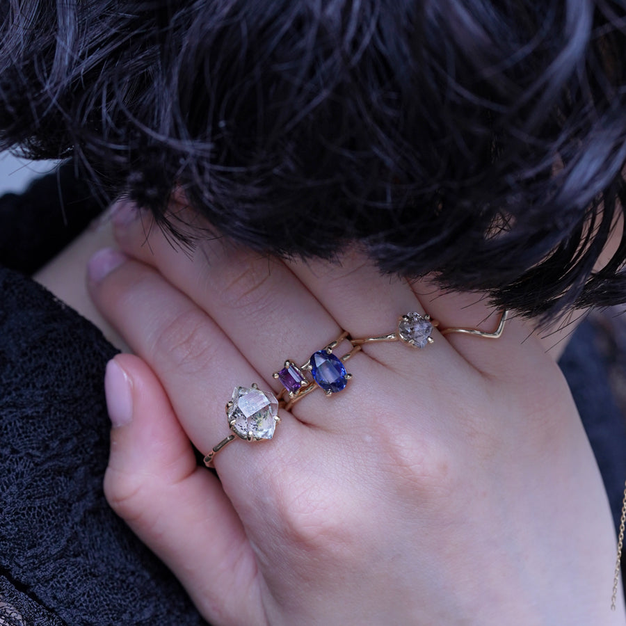 Charm Ring No.1736/ Oil in Quartz