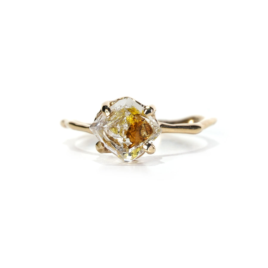 Charm Ring No.1744/  Oil in Herkimer