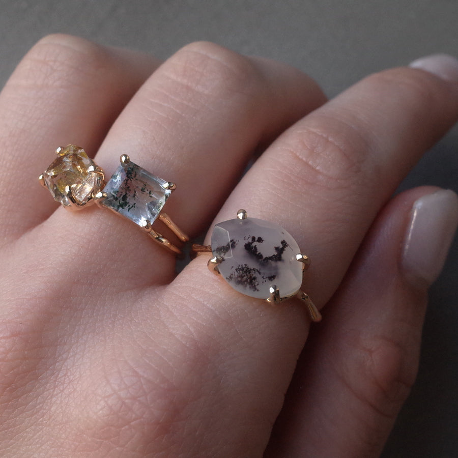 Charm Ring No.1731/  Dendritic Agate