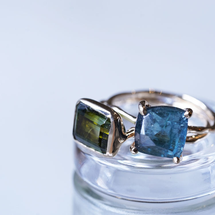 Charm Ring No.1751/ Indicolite Tourmaline