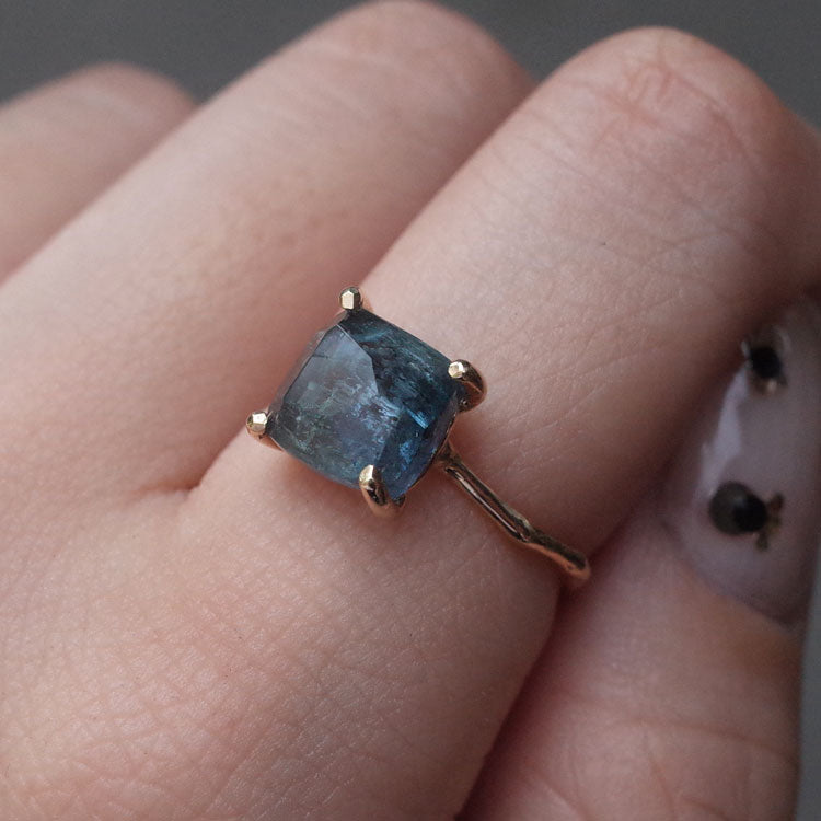 Charm Ring No.1751/ Indicolite Tourmaline