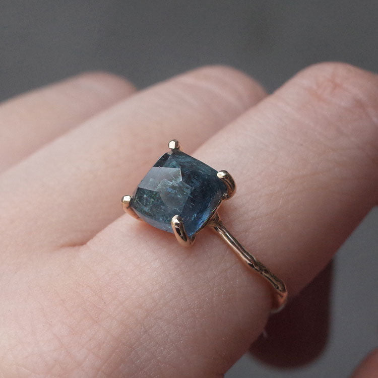 Charm Ring No.1751/ Indicolite Tourmaline