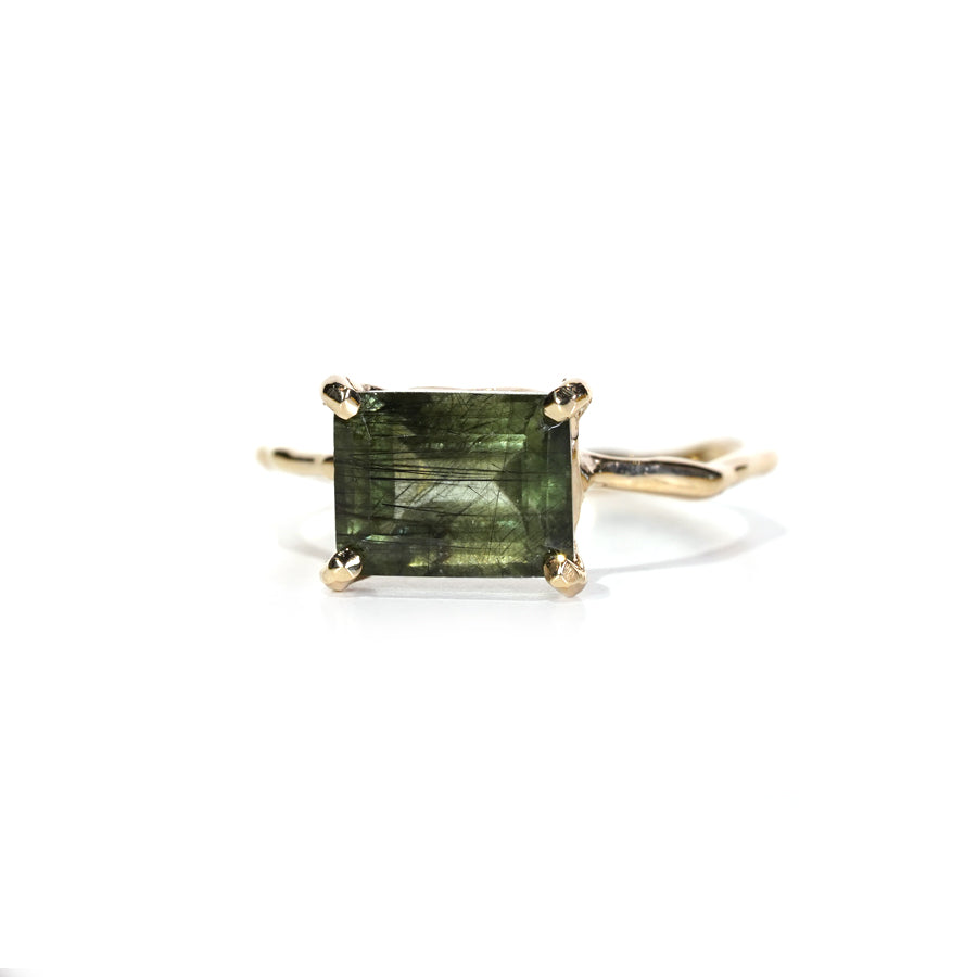 Charm Ring No.1752/ Rutilated Peridot