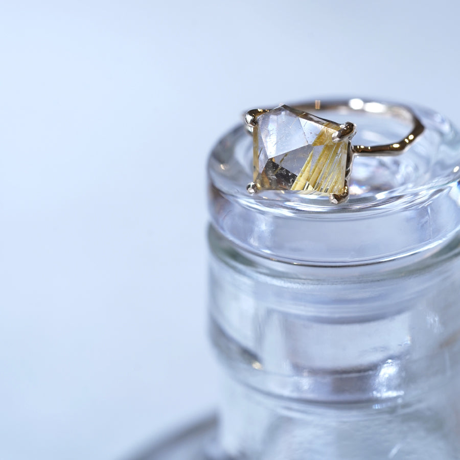 Charm Ring No.1753/ Rutilated Quartz