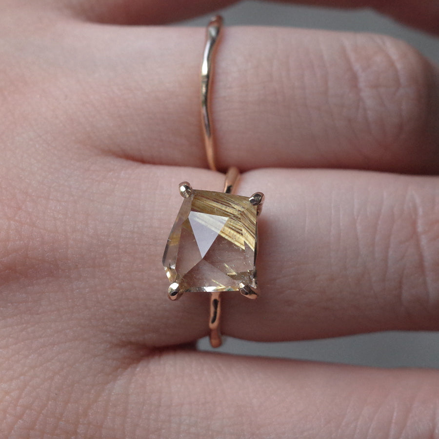 Charm Ring No.1753/ Rutilated Quartz