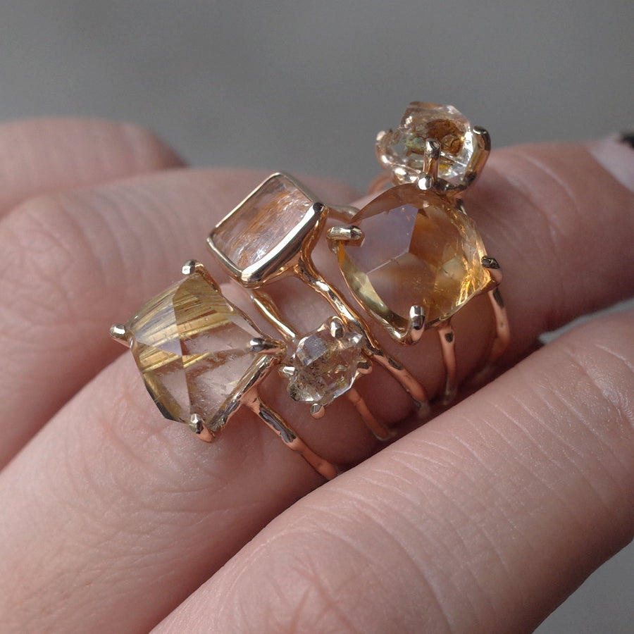 Charm Ring No.1753/ Rutilated Quartz