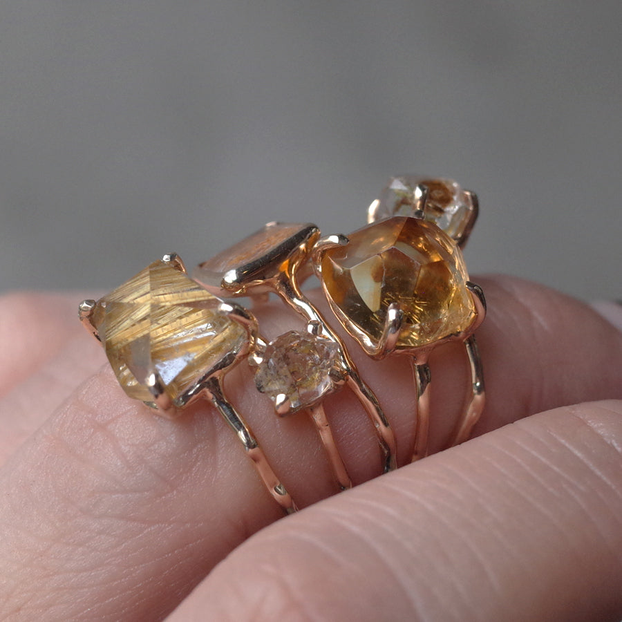 Charm Ring No.1753/ Rutilated Quartz
