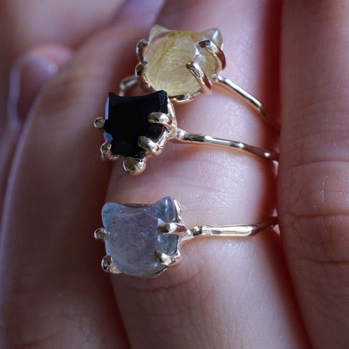 Charm Ring No.1757/ Labradorite