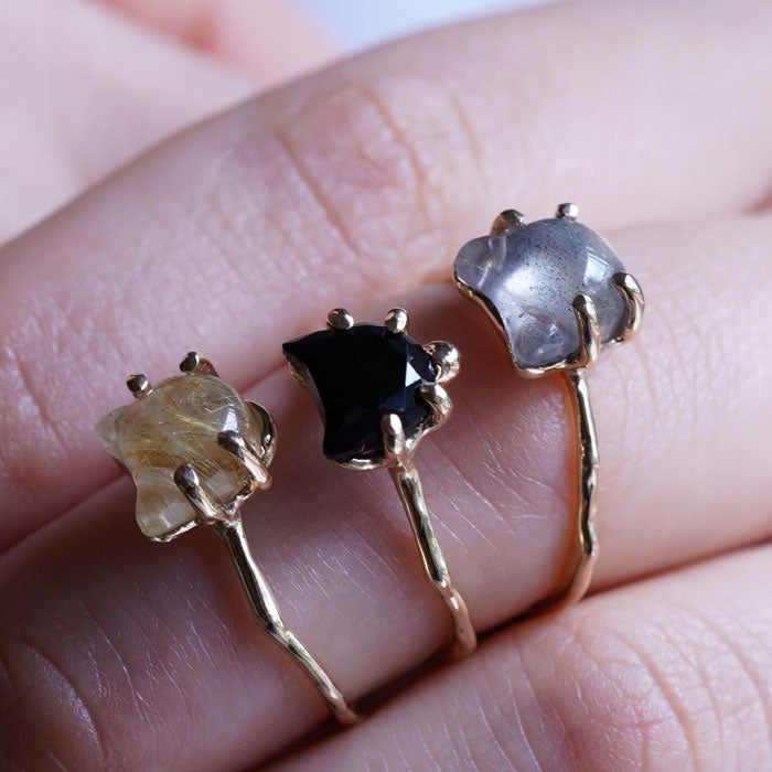 Charm Ring No.1757/ Labradorite