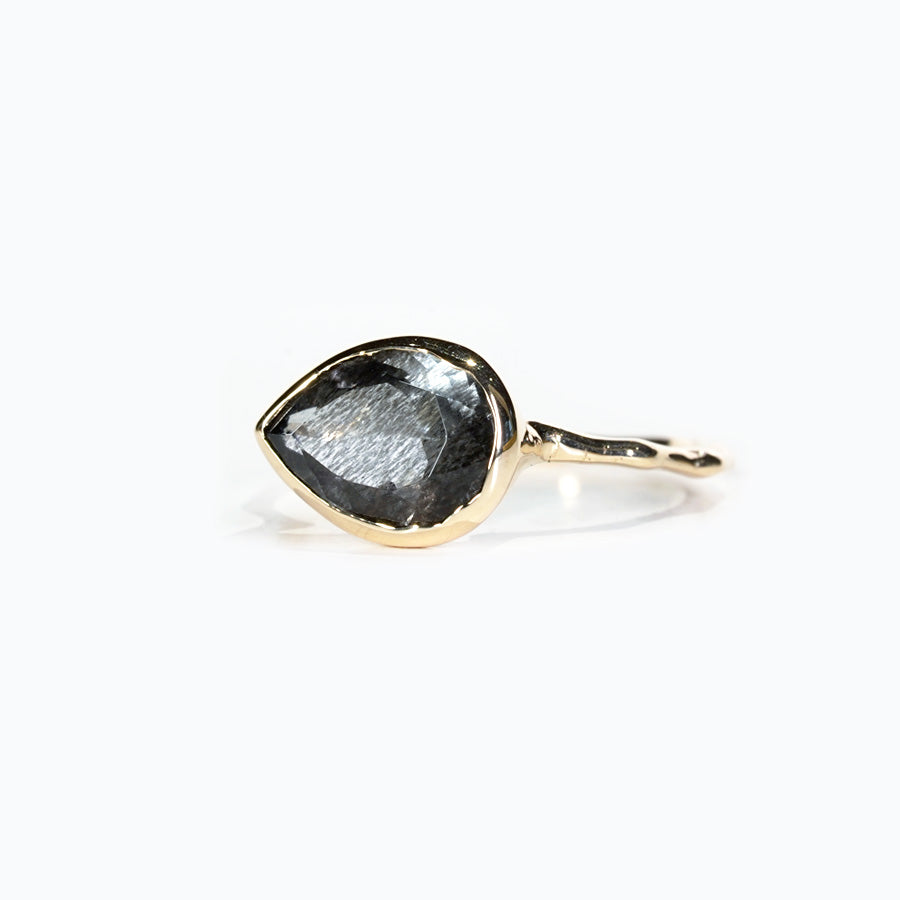 Charm Ring No.1763/  Moss Aquamarine