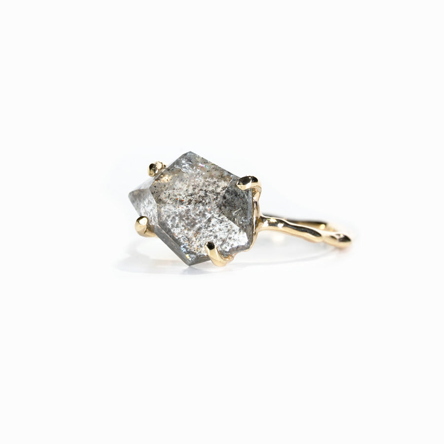 Charm Ring No.1764/  Moss Aquamarine