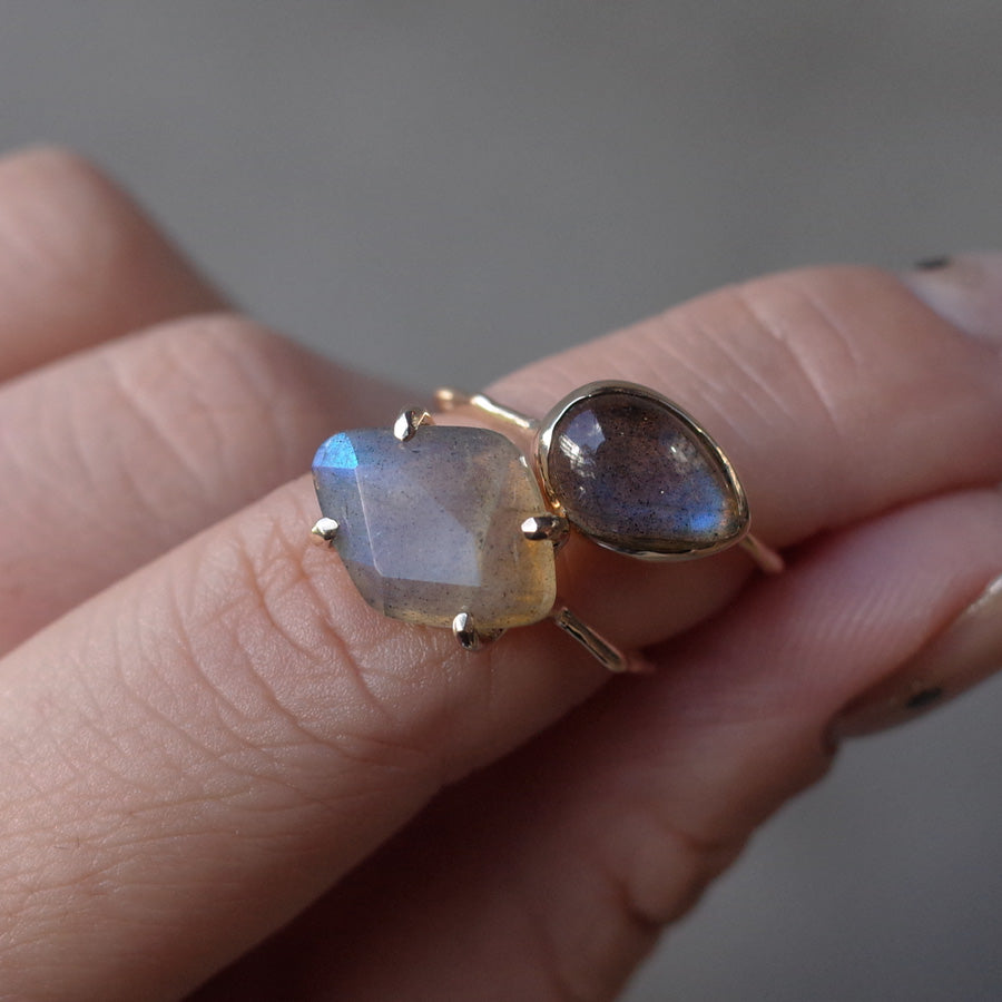Charm Ring No.1773/ Labradorite