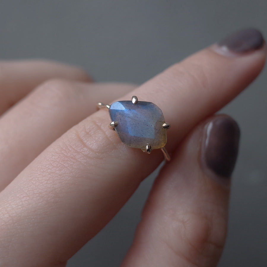 Charm Ring No.1772/ Labradorite