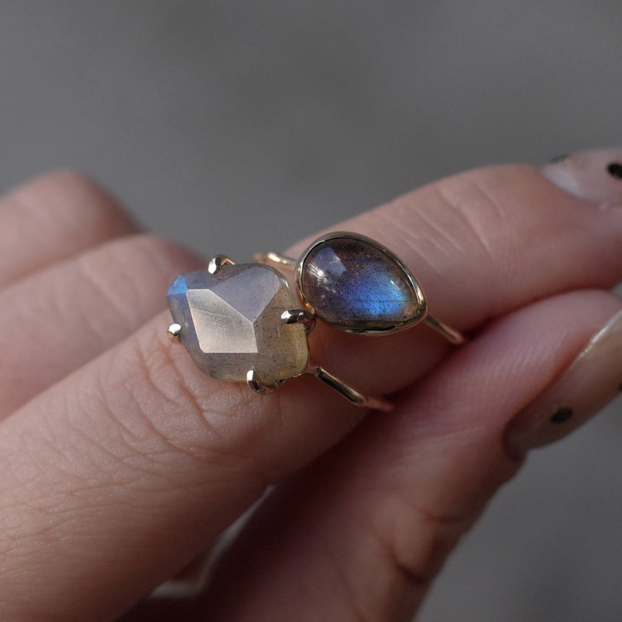Charm Ring No.1773/ Labradorite