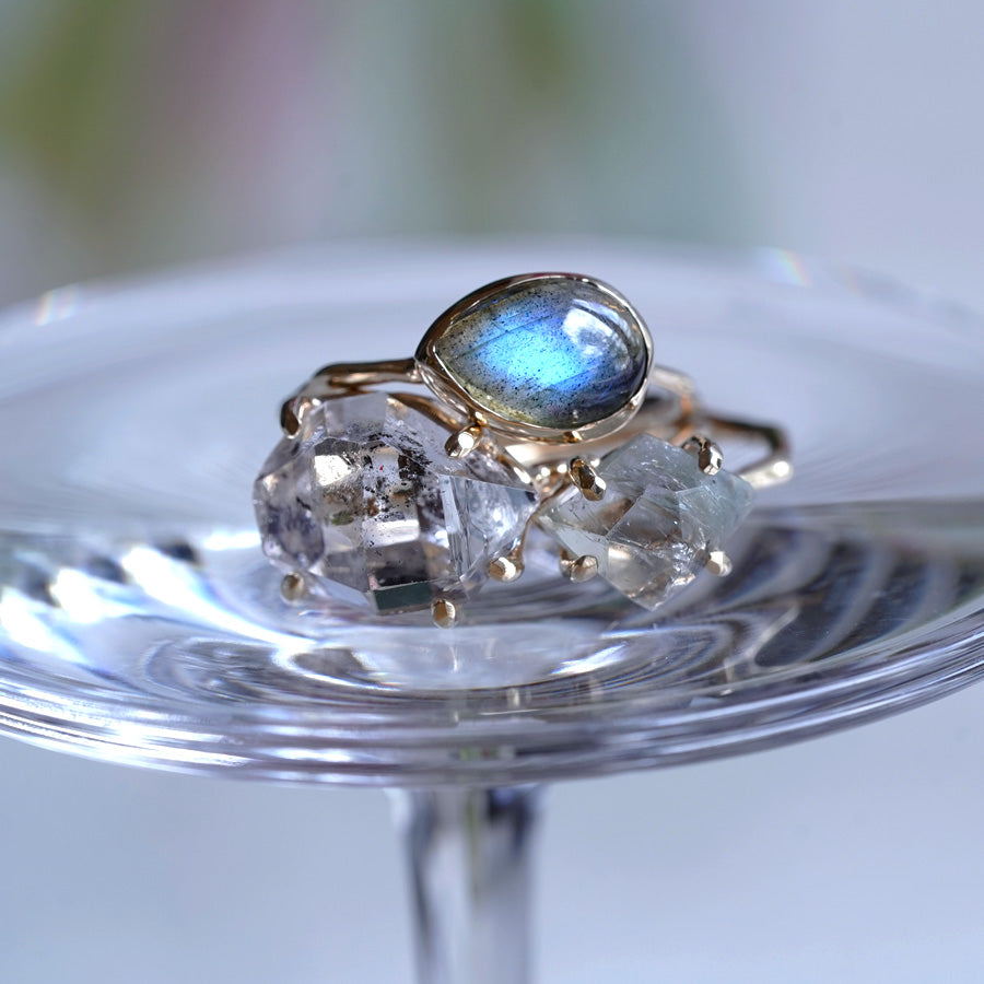 Charm Ring No.1773/ Labradorite