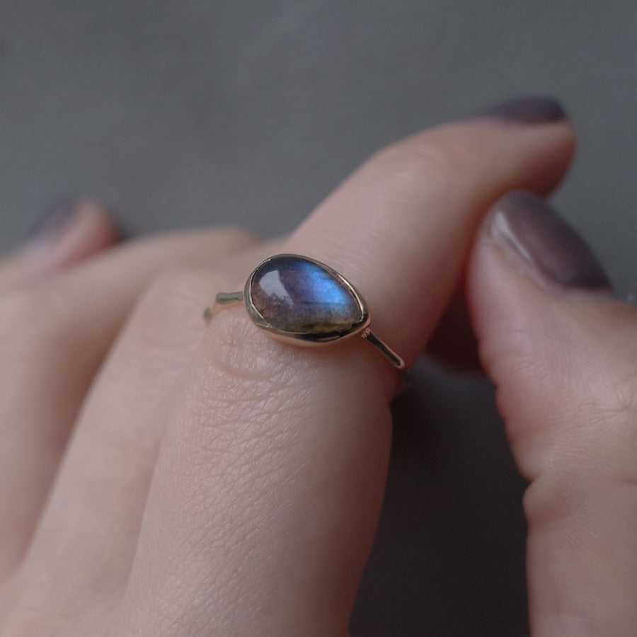 Charm Ring No.1773/ Labradorite
