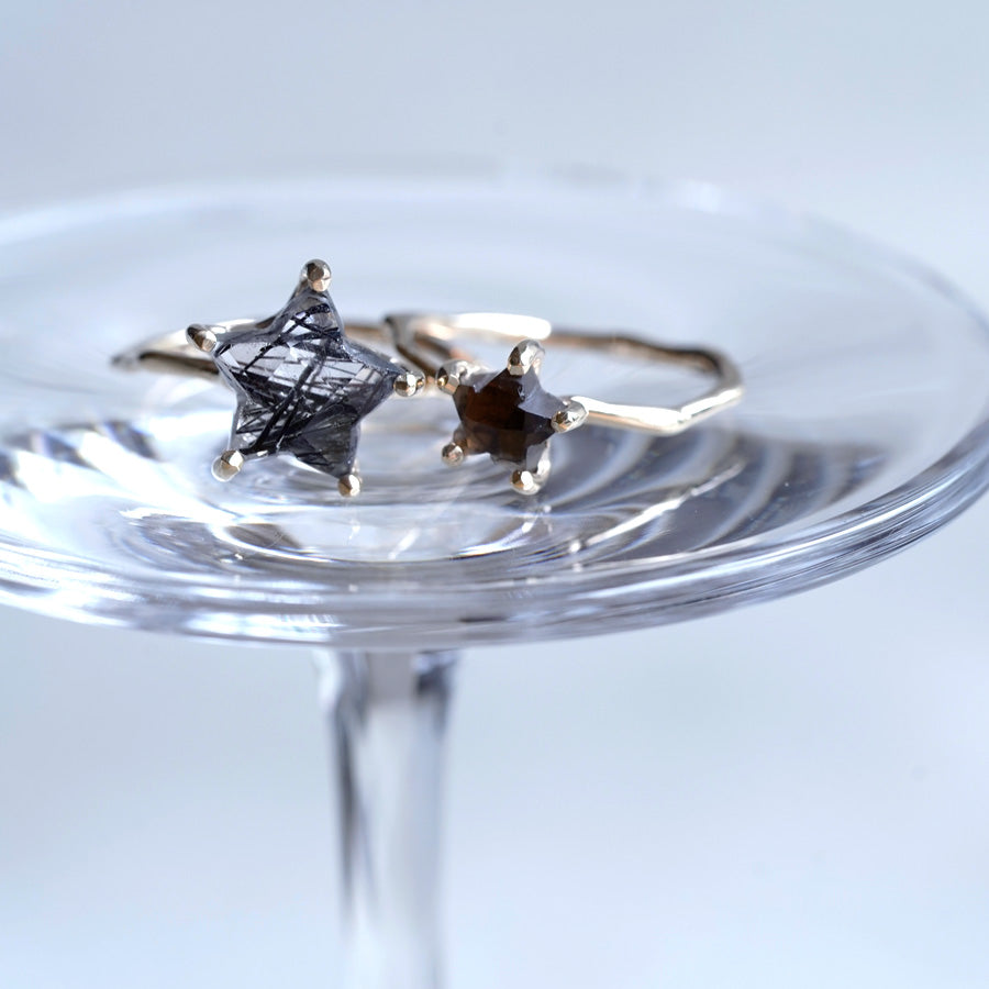 Charm Ring No.1776/  Smoky Quartz