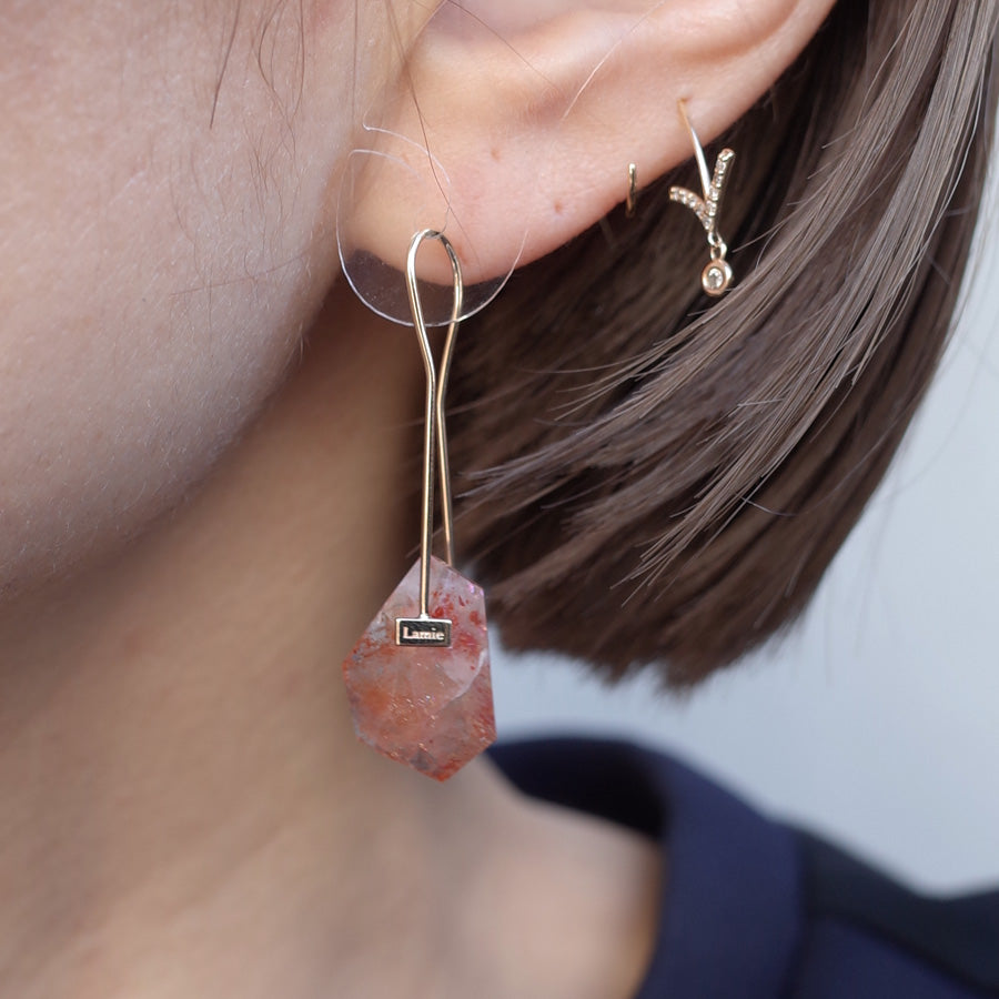 Bag Earrings No. 2033/ Tourmaline