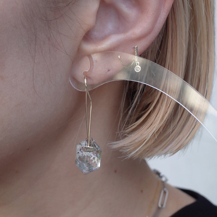 Bag Earrings No.1986/ Garden Quartz