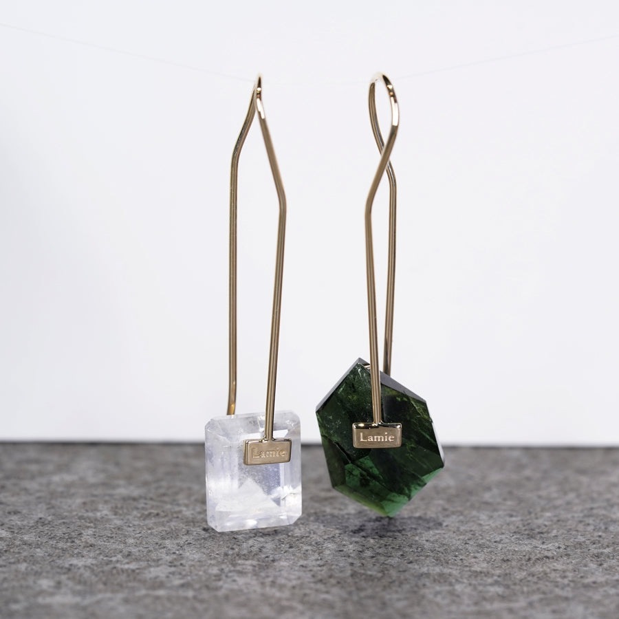 Bag Earrings No. 2031/ Tourmaline