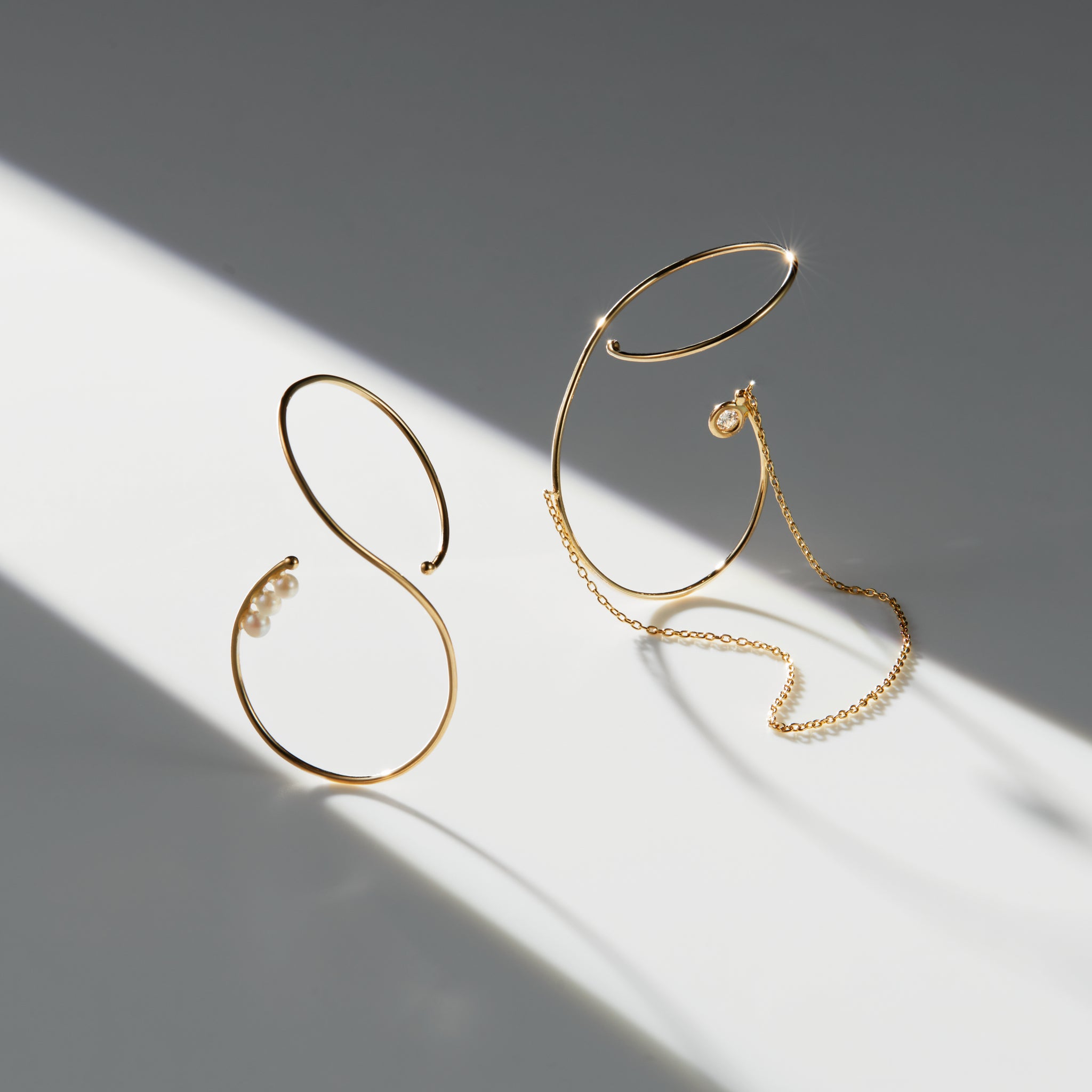 S Earcuff (M) Dia | Lamie (ラミエ) Jewelry Accessory Brand - Nakameguro