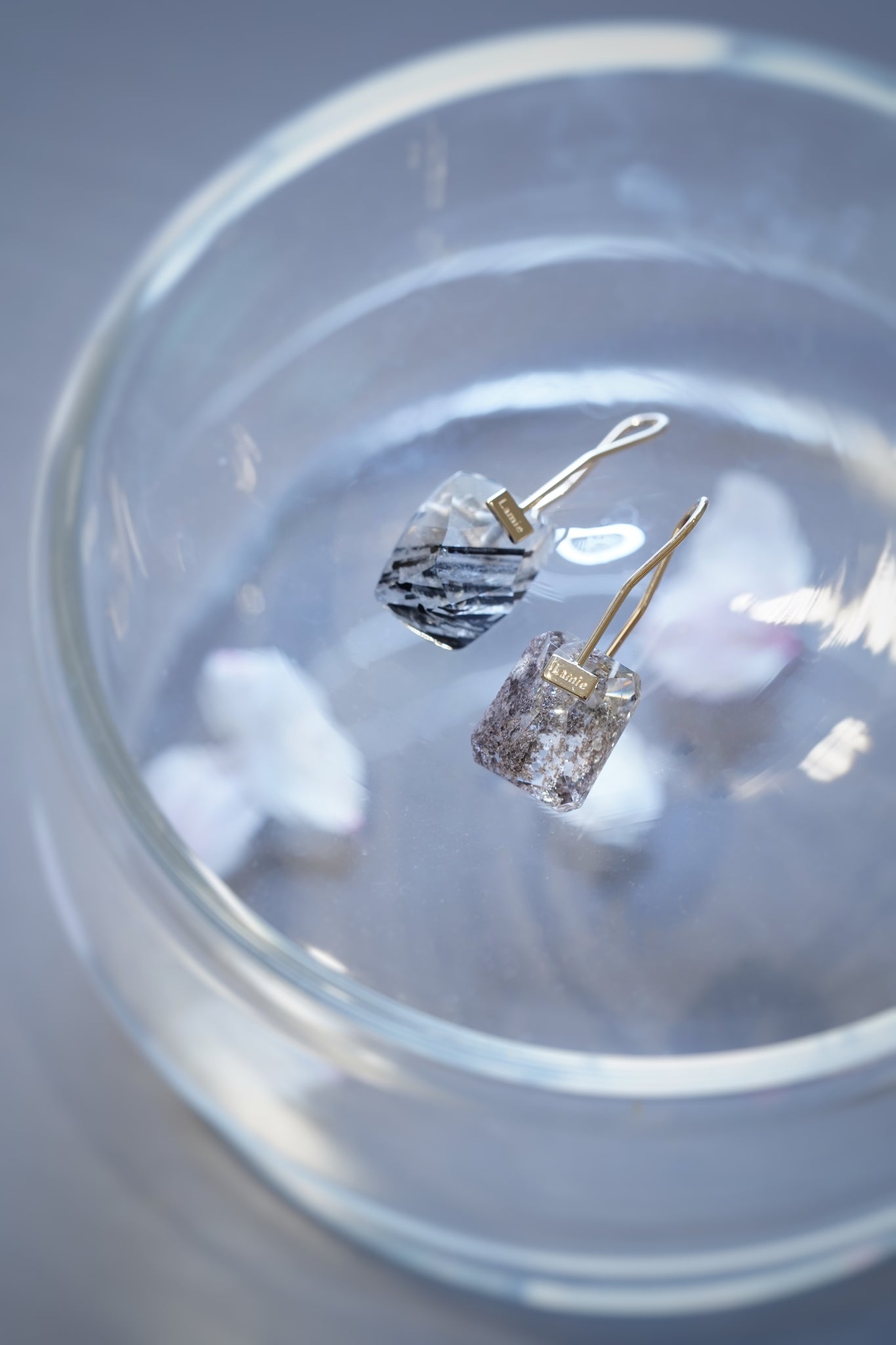 Bag Earrings No. 2033/ Tourmaline