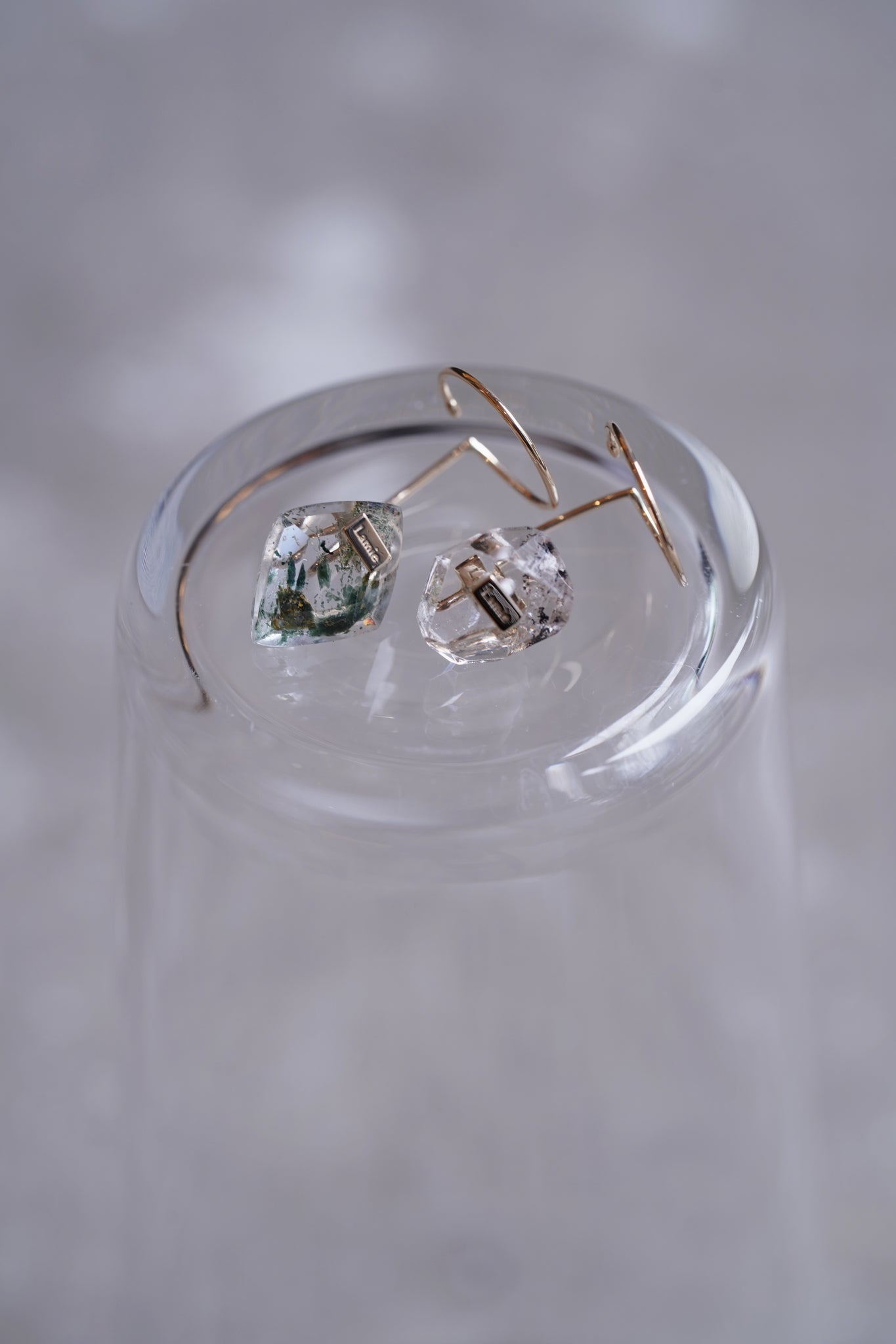 Bag イヤカフ  №4376/ Fluorite in Quartz