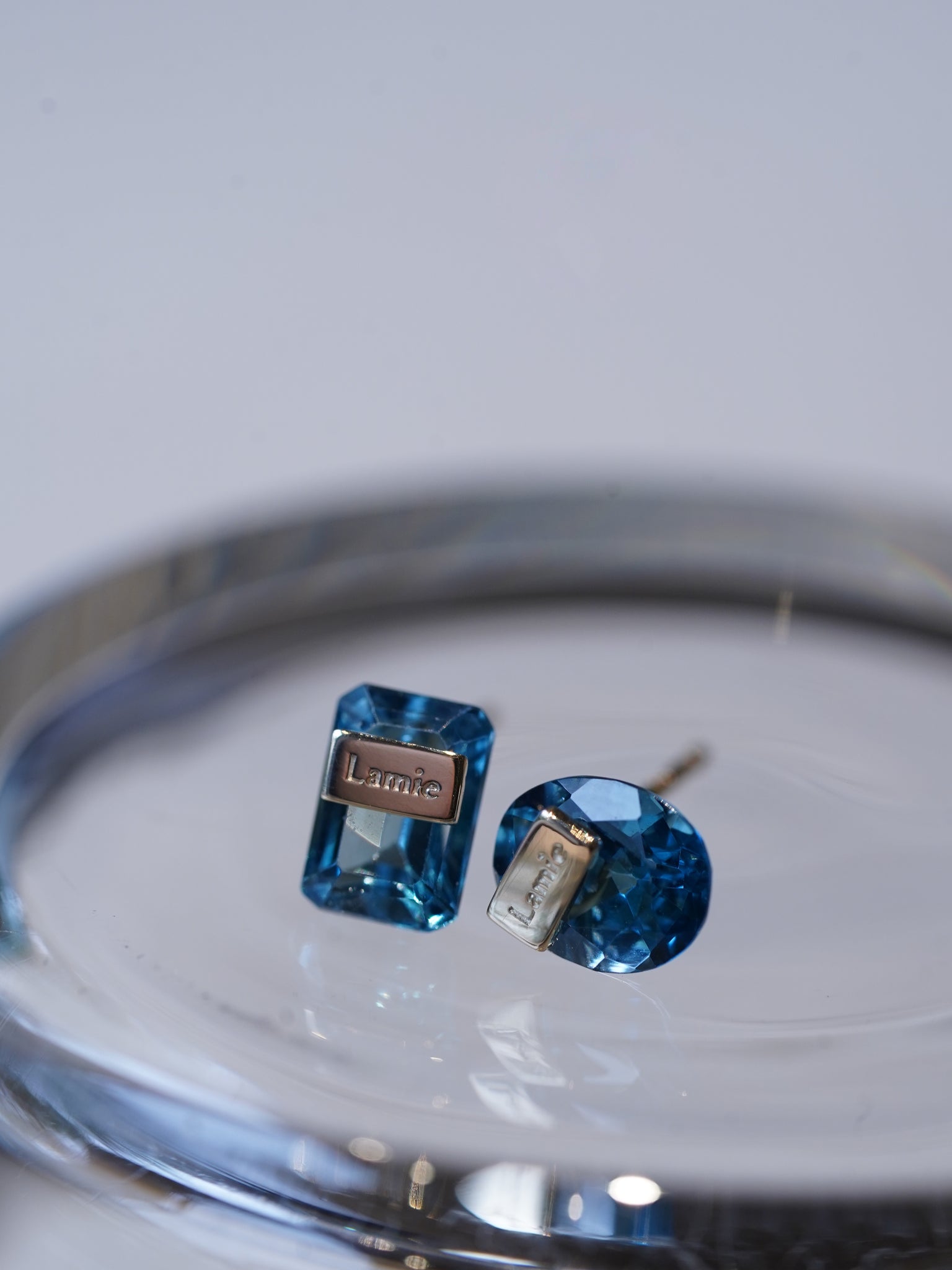 Bag ピアス  №8011/London Blue Topaz