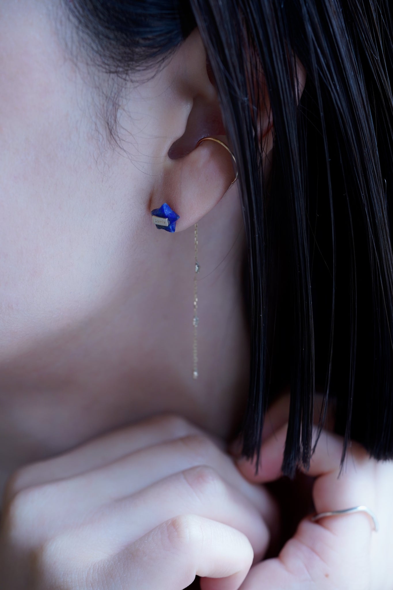 Bag ピアス  №8003/ Lapis Lazuli