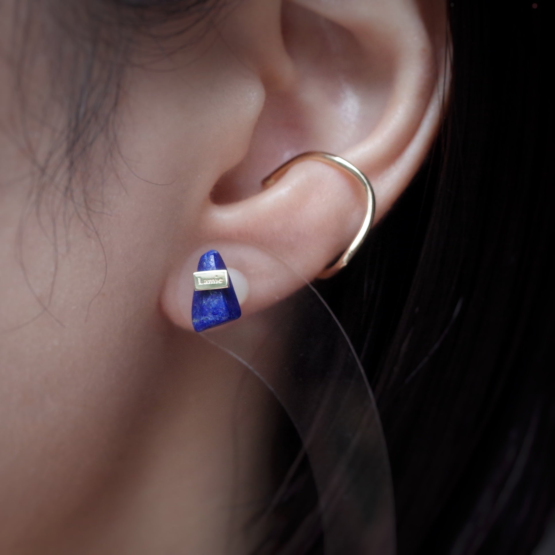 Bag ピアス  №8041/ Lapis lazuli