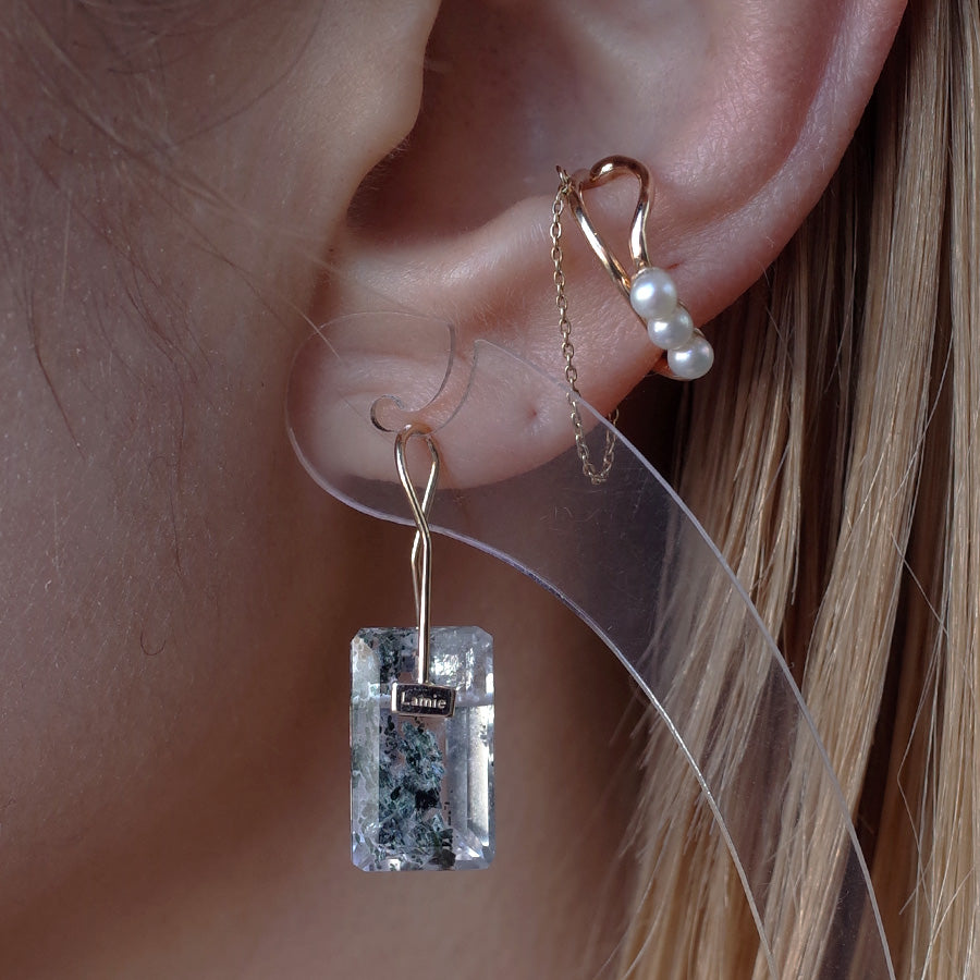 Bag Earrings No. 2033/ Tourmaline