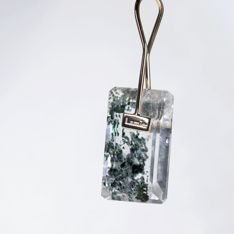 Bag ピアス №2106/ Chlorite in Quartz