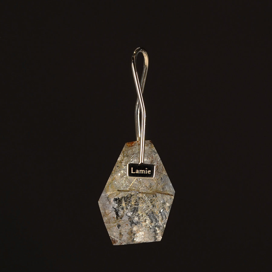 Bag ピアス   №2110/ Garden Rutile Quartz