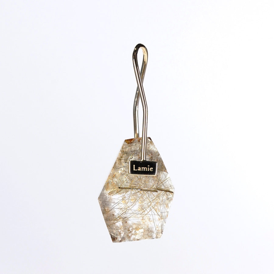 Bag ピアス   №2110/ Garden Rutile Quartz
