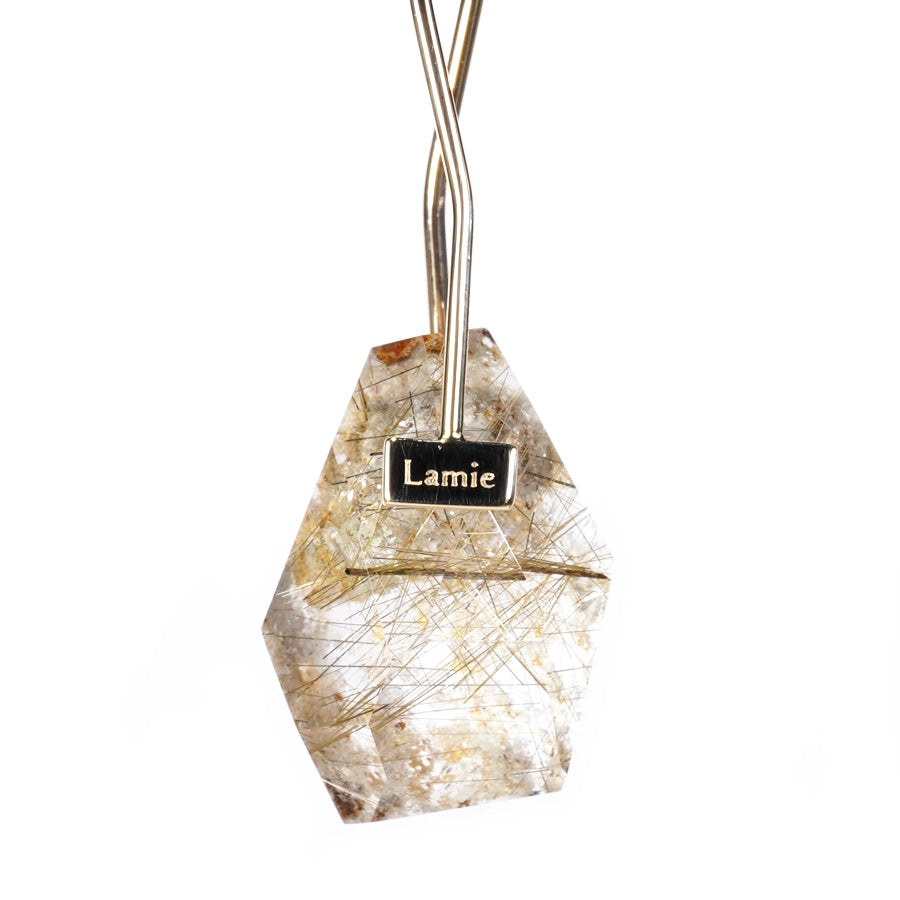 Bag ピアス   №2110/ Garden Rutile Quartz
