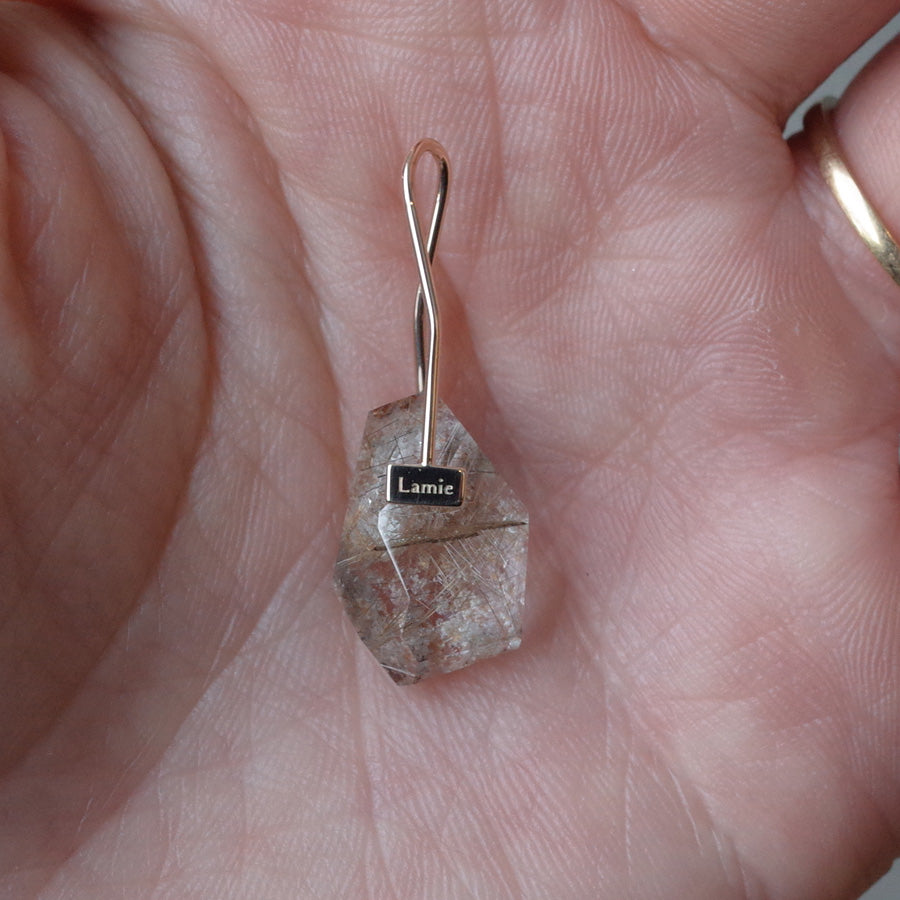 Bag ピアス   №2110/ Garden Rutile Quartz