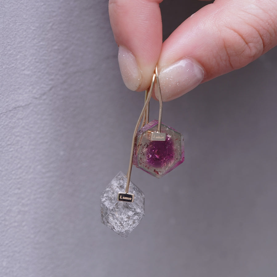 Bag Earrings No. 2033/ Tourmaline