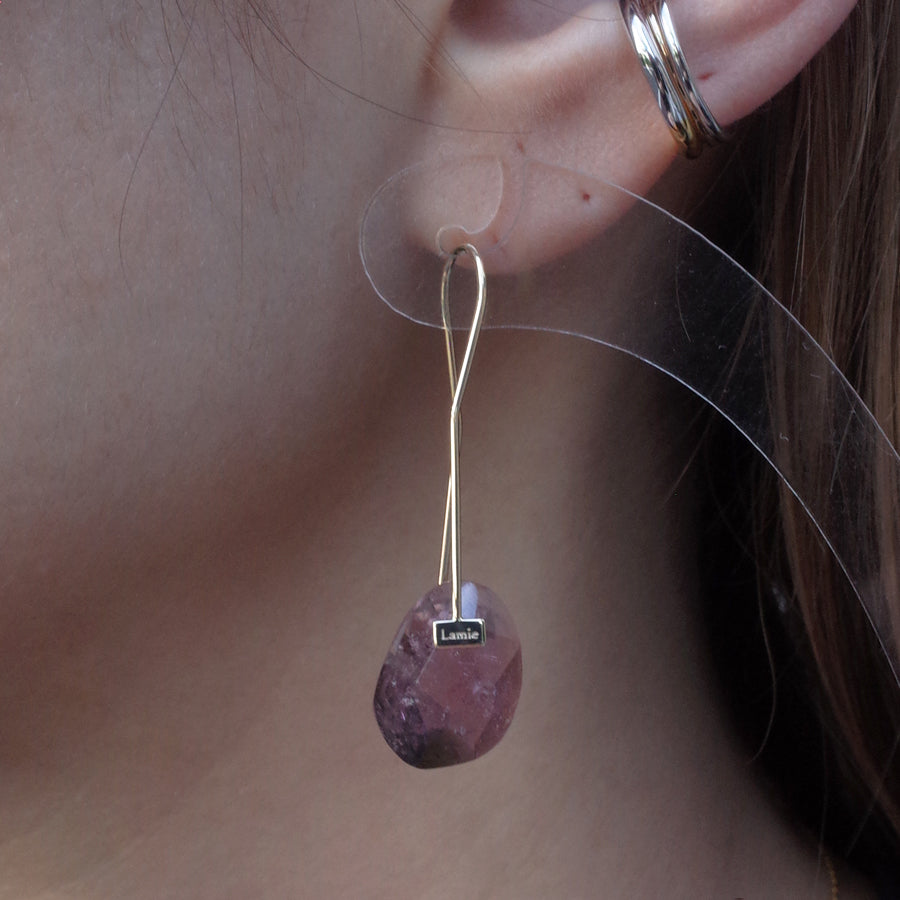 Bag Earrings No. 2033/ Tourmaline