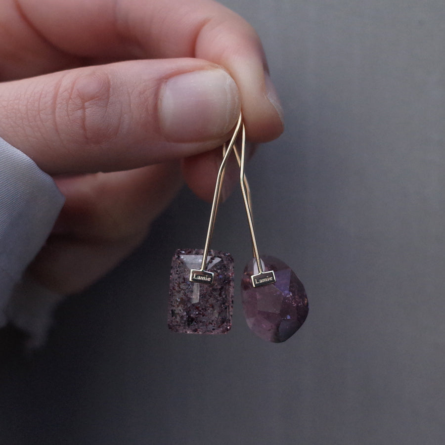 Bag Earrings No. 2033/ Tourmaline