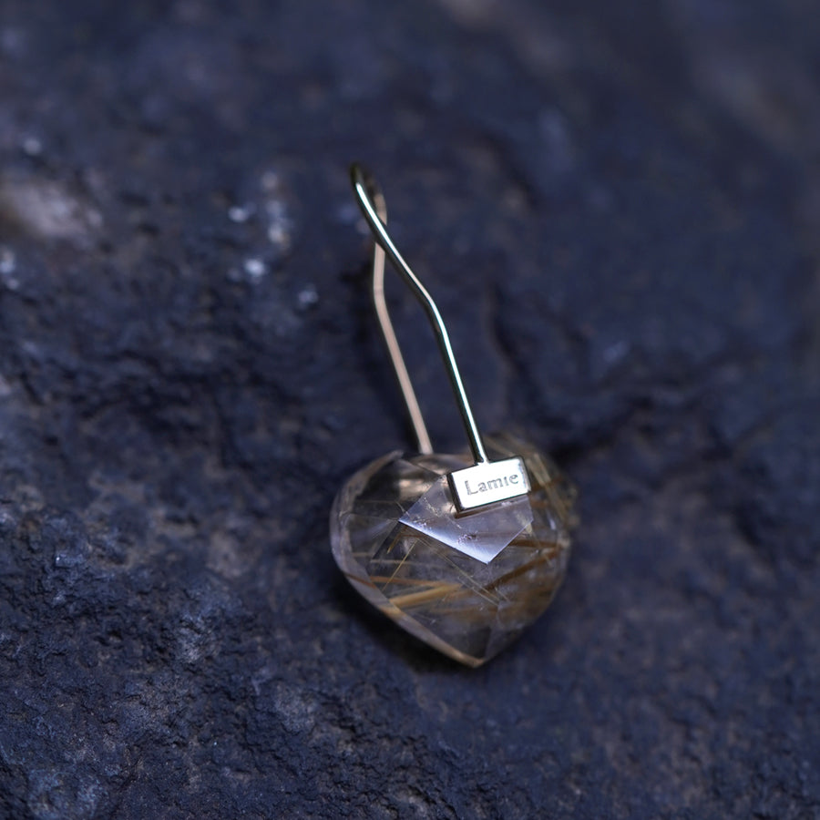 Bag ピアス  №2144/ Rutilelated Quartz