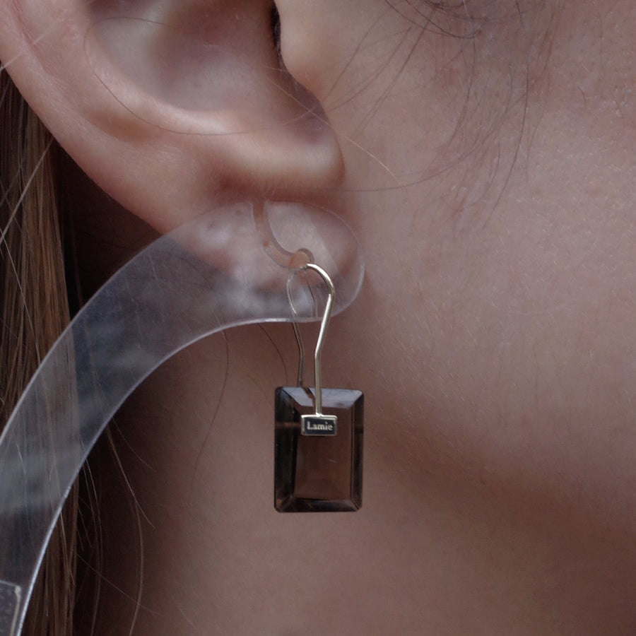 Bag ピアス  №2146/ Smoky Quartz