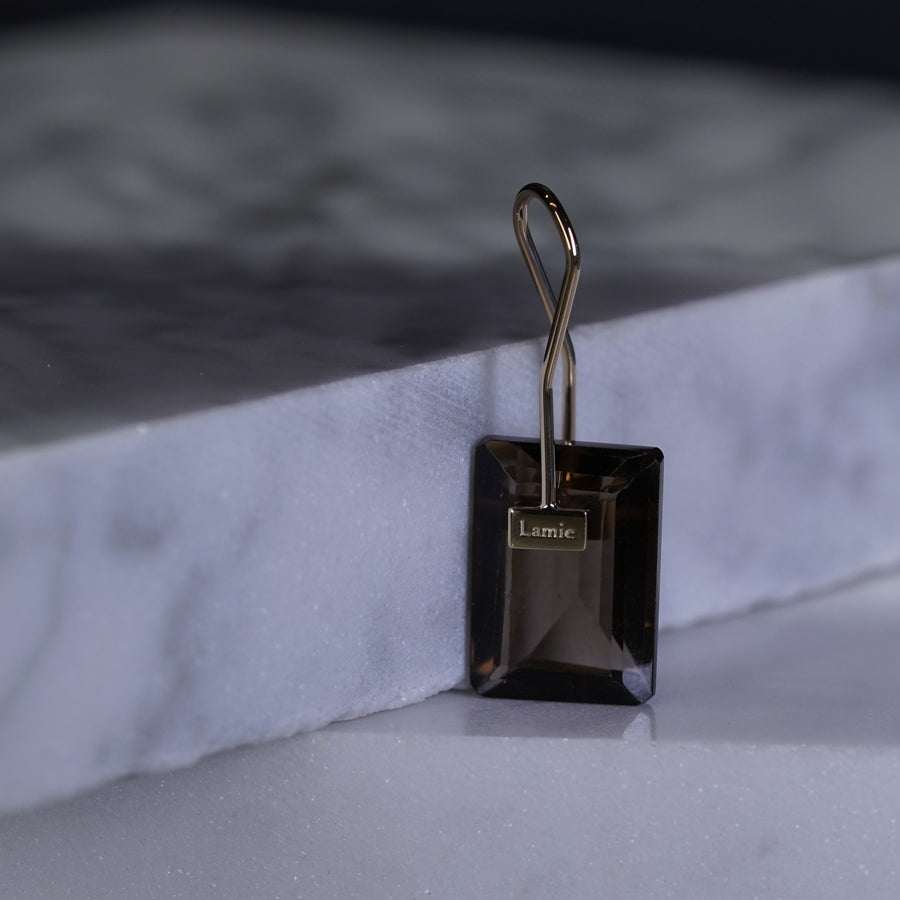 Bag ピアス  №2146/ Smoky Quartz