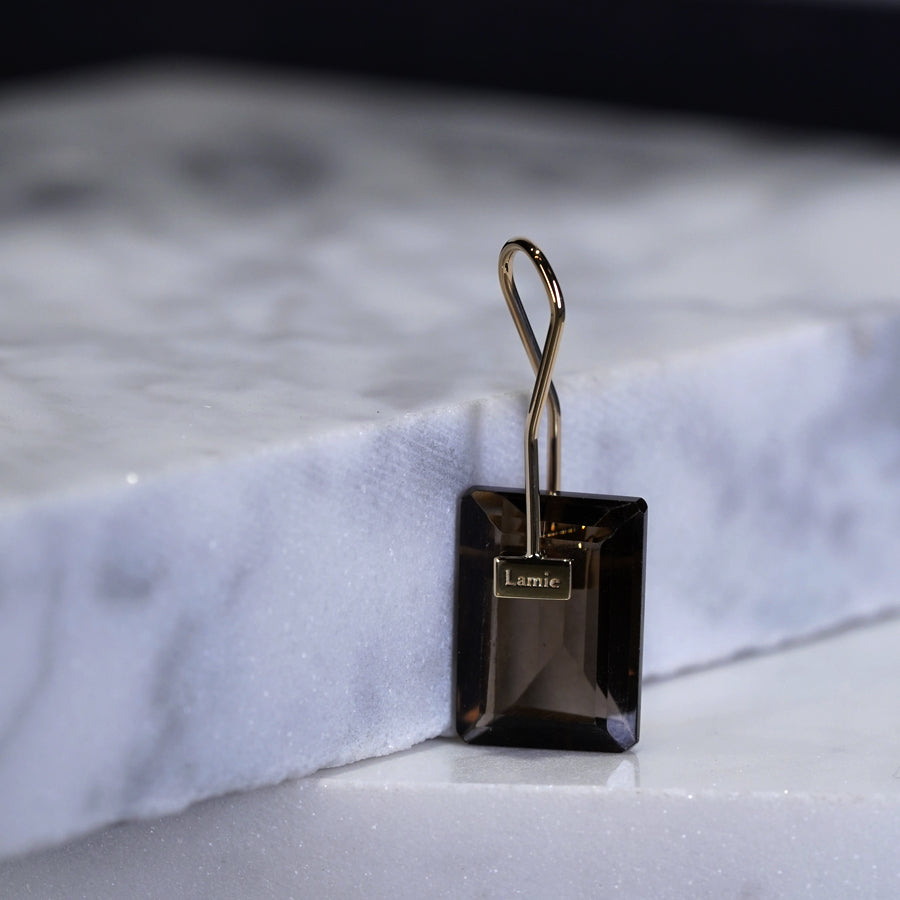 Bag ピアス  №2146/ Smoky Quartz