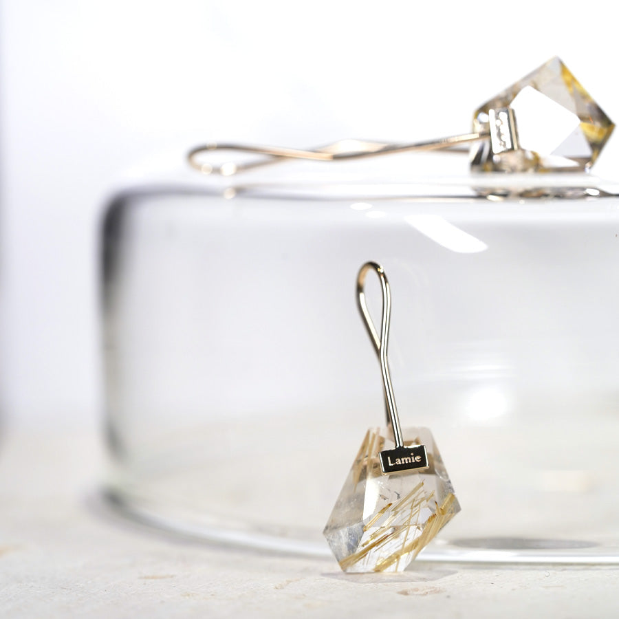 Bag Earrings No. 2033/ Tourmaline