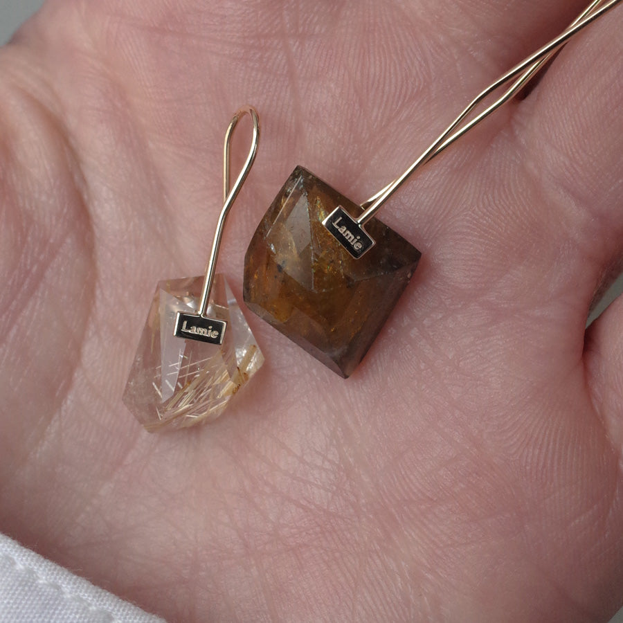 Bag Earrings No. 2033/ Tourmaline