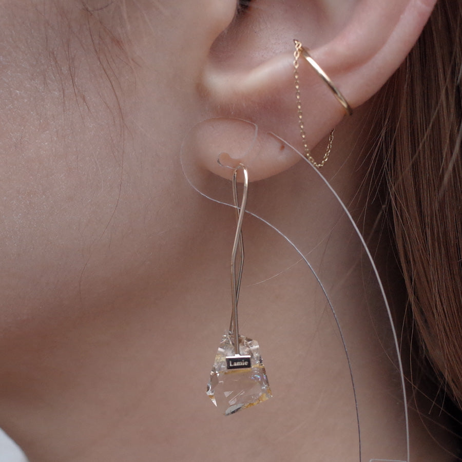 Bag Earrings No. 2033/ Tourmaline