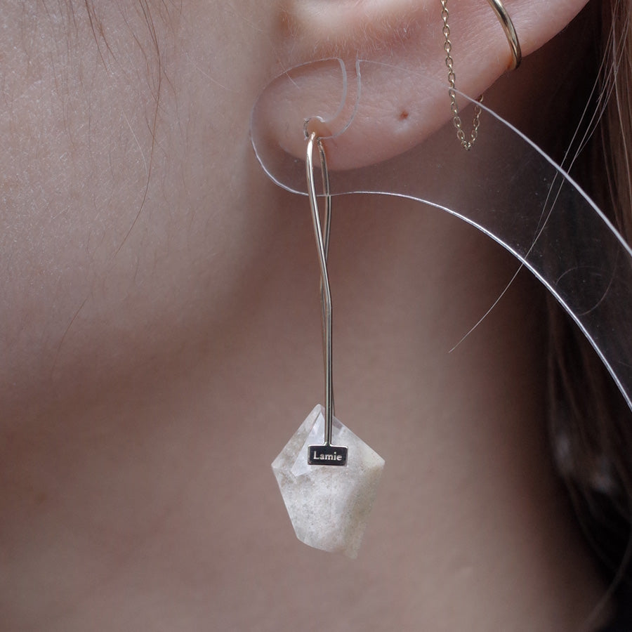 Bag Earrings No. 2033/ Tourmaline