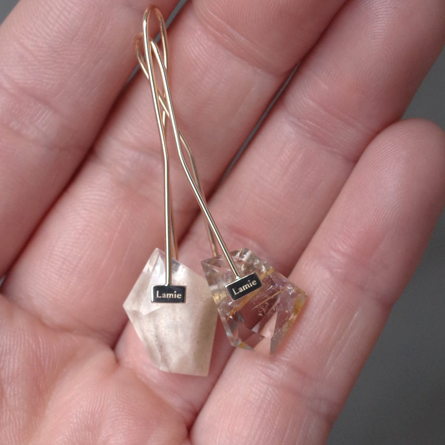 Bag Earrings No. 2033/ Tourmaline