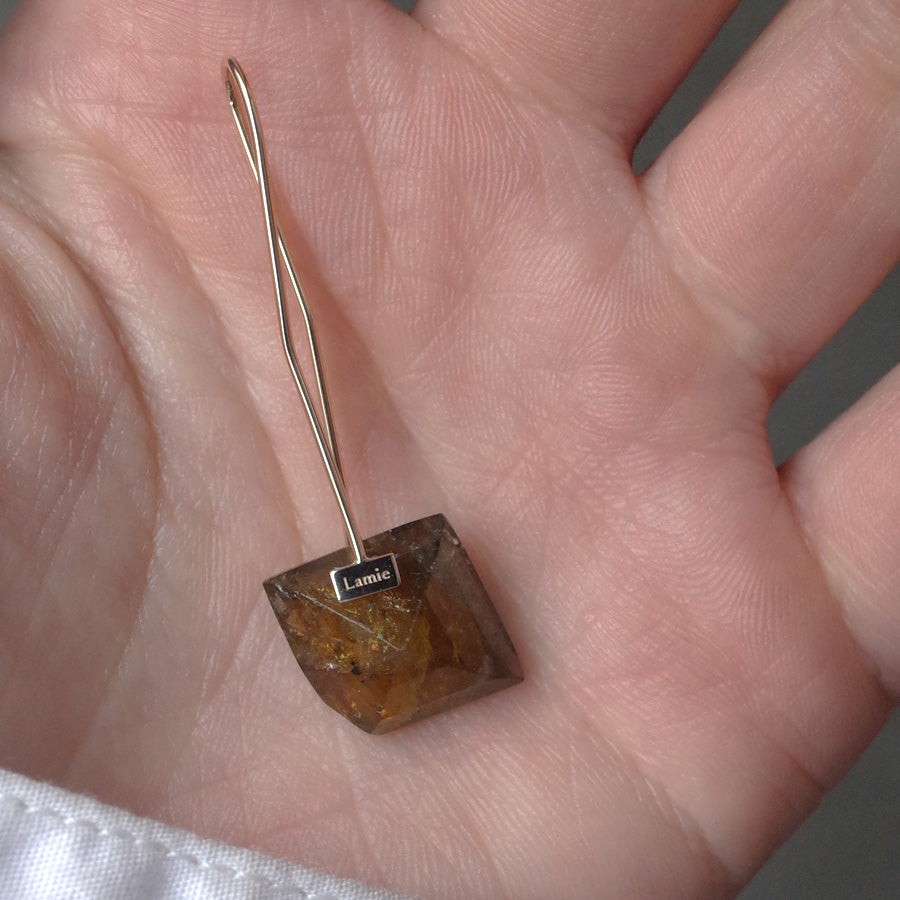 Bag Earrings No. 2033/ Tourmaline