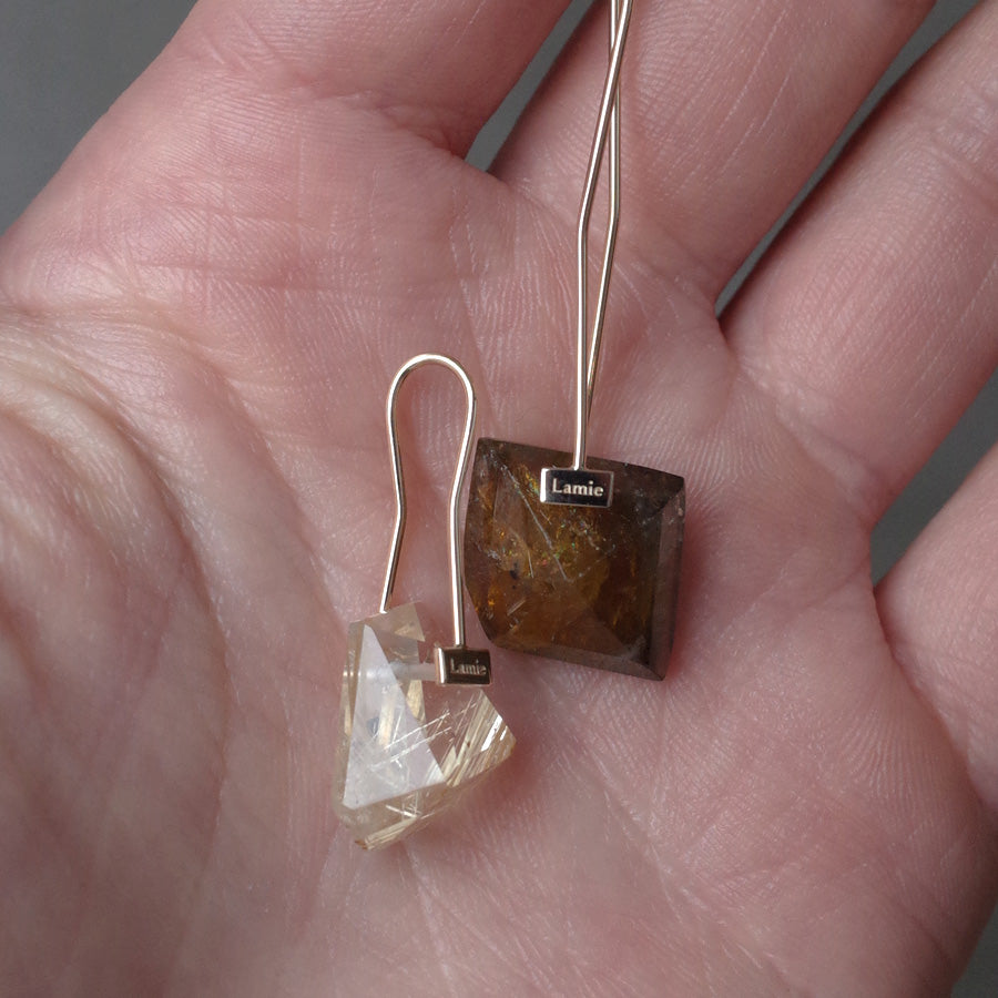 Bag Earrings No. 2033/ Tourmaline